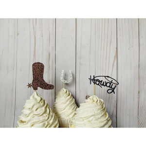 Cowboy cupcake topper, cowboy birthday, rodeo cupcake topper, Rodeo Birthday
